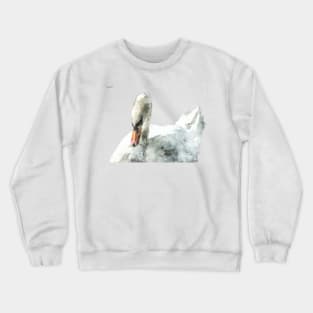 Swan of the canals in watercolour Crewneck Sweatshirt